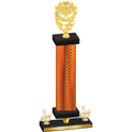 Premium Single Orange Carbon Fiber Third Place Pickleball Trophy