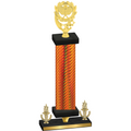 Premium Single Orange Carbon Fiber Victory Pickleball Trophy