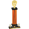 Premium Single Orange Carbon Fiber Year Pickleball Trophy