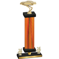 Premium Single Orange Carbon Fiber Year Cars Trophy