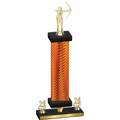Premium Single Orange Carbon Fiber Year Archery Trophy