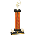 Premium Single Orange Carbon Fiber Third Place Archery Trophy