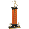 Premium Single Orange Carbon Fiber Victory Skater Trophy