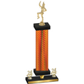Premium Single Orange Carbon Fiber Year Majorette Trophy