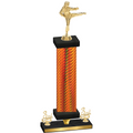 Premium Single Orange Carbon Fiber Third Place Karate Trophy