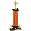 Premium Single Orange Carbon Fiber Victory Karate Trophy