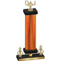 Premium Single Orange Carbon Fiber Victory Academics Trophy
