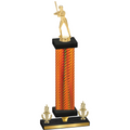 Premium Single Orange Carbon Fiber Victory Softball Trophy