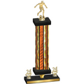 Premium Single Orange Glacier Year Soccer Trophy