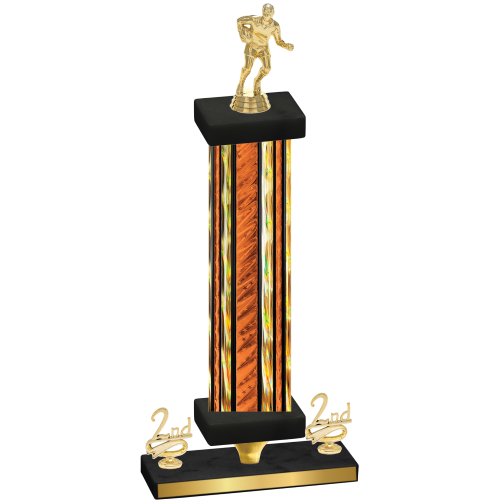 Premium Single Orange Glacier Second Place Rugby Trophy