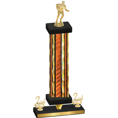 Premium Single Orange Glacier Second Place Rugby Trophy