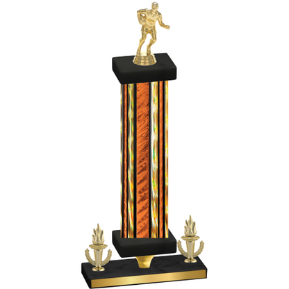 Premium Single Orange Glacier Victory Rugby Trophy