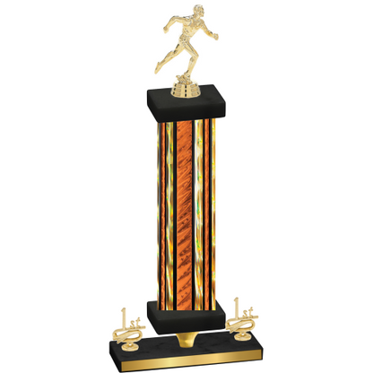 Premium Single Orange Glacier First Place Running Trophy
