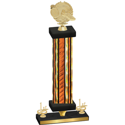 Premium Single Orange Glacier First Place Running Trophy