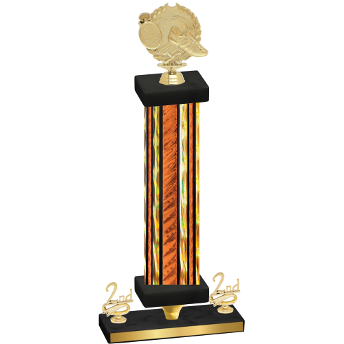 Premium Single Orange Glacier Second Place Running Trophy