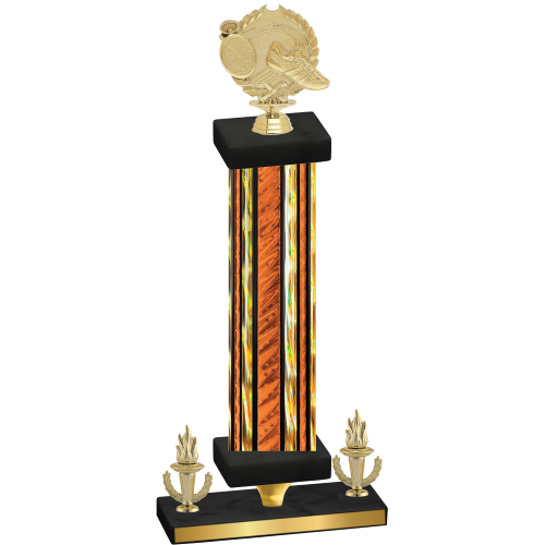 Premium Single Orange Glacier Victory Running Trophy