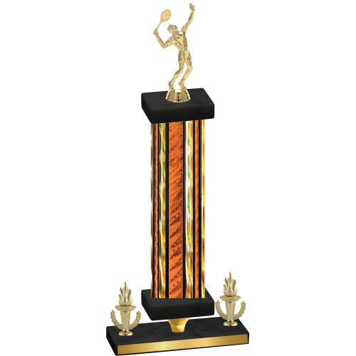 Premium Single Orange Glacier Victory Tennis Trophy