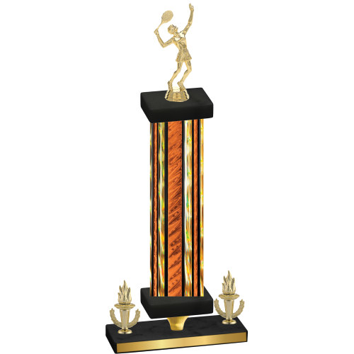 Premium Single Orange Glacier Victory Tennis Trophy