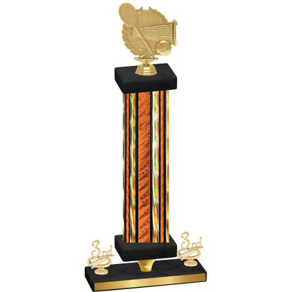 Premium Single Orange Glacier Third Place Tennis Trophy