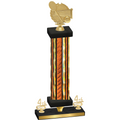 Premium Single Orange Glacier Fourth Place Tennis Trophy