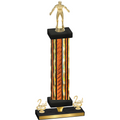 Premium Single Orange Glacier Second Place Wrestling Trophy