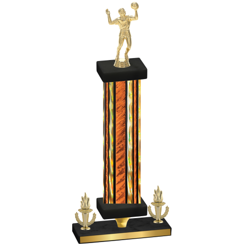 Premium Single Orange Glacier Victory Volleyball Trophy