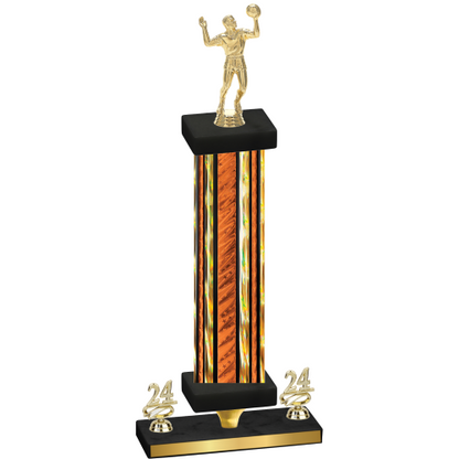 Premium Single Orange Glacier Year Volleyball Trophy