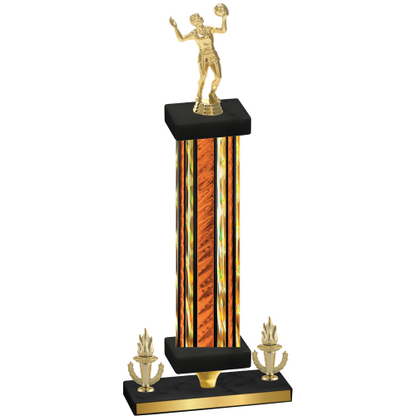 Premium Single Orange Glacier Victory Volleyball Trophy