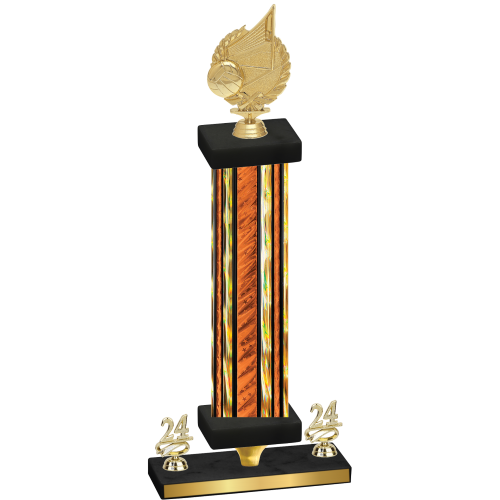 Premium Single Orange Glacier Year Volleyball Trophy