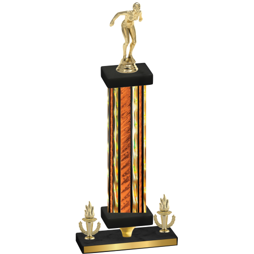 Premium Single Orange Glacier Victory Tennis Trophy