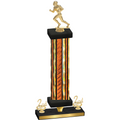 Premium Single Orange Glacier Second Place Football Trophy