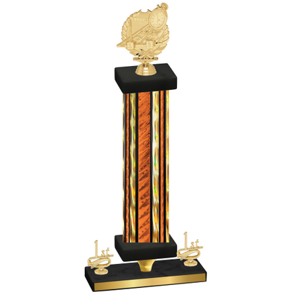 Premium Single Orange Glacier First Place Swimming Trophy