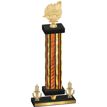 Premium Single Orange Glacier Victory Swimming Trophy