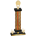 Premium Single Orange Glacier Third Place Insert Trophy
