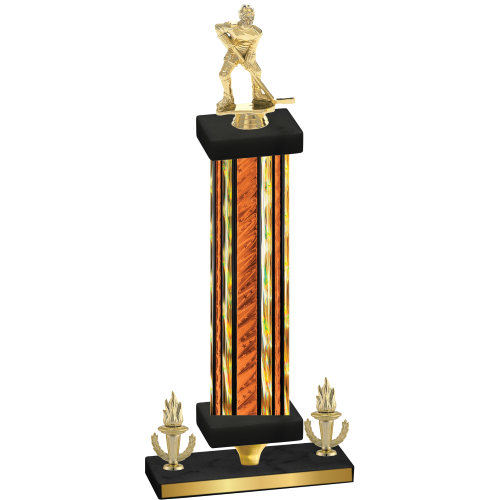 Premium Single Orange Glacier Victory Hockey Trophy