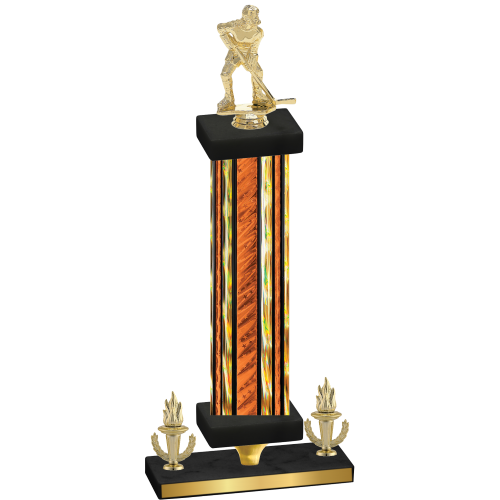 Premium Single Orange Glacier Victory Hockey Trophy