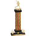 Premium Single Orange Glacier Fourth Place Lacrosse Trophy