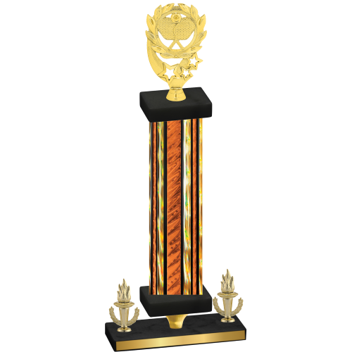 Premium Single Orange Glacier Victory Pickleball Trophy