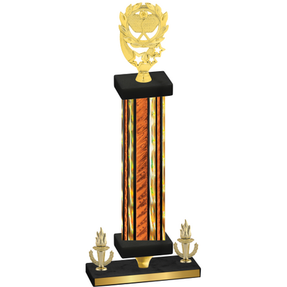 Premium Single Orange Glacier Victory Pickleball Trophy