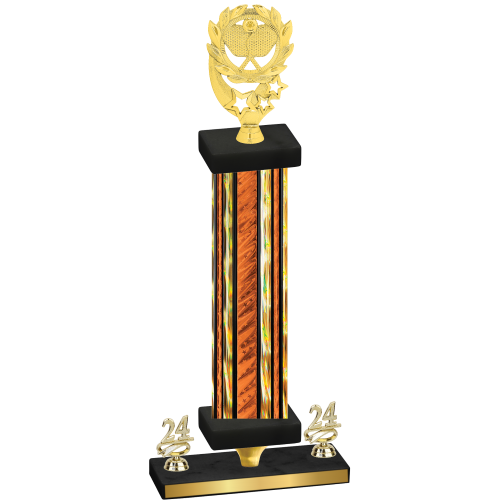 Premium Single Orange Glacier Year Pickleball Trophy