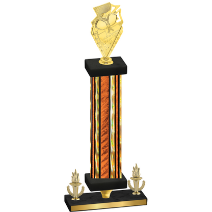 Premium Single Orange Glacier Victory Pickleball Trophy