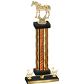 Premium Single Orange Glacier Second Place Horses Trophy