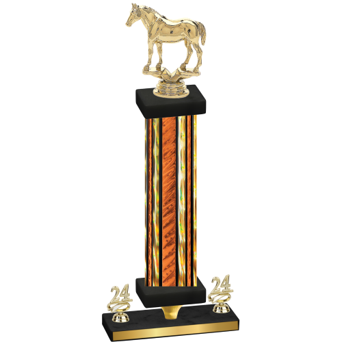 Premium Single Orange Glacier Year Horses Trophy