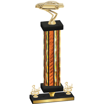 Premium Single Orange Glacier Third Place Cars Trophy