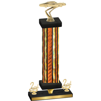 Premium Single Orange Glacier Second Place Cars Trophy