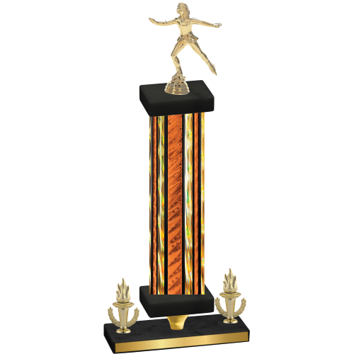 Premium Single Orange Glacier Victory Skater Trophy