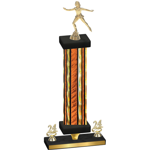 Premium Single Orange Glacier Year Skater Trophy