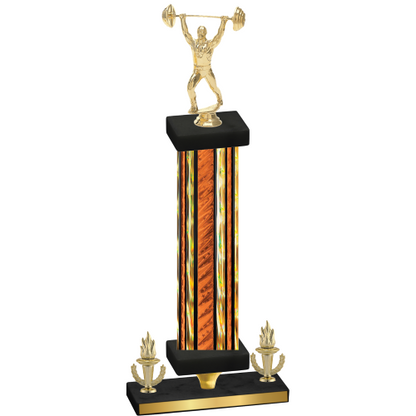 Premium Single Orange Glacier Victory Weights Trophy