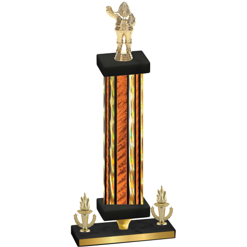 Premium Single Orange Glacier Victory Holiday Trophy