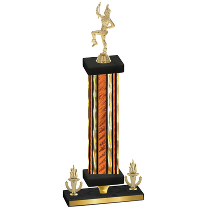 Premium Single Orange Glacier Victory Majorette Trophy